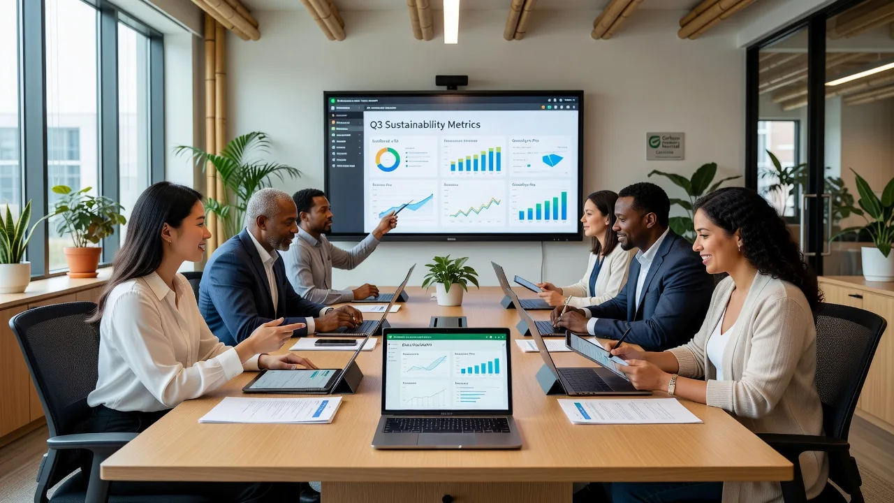 Paperless office meeting