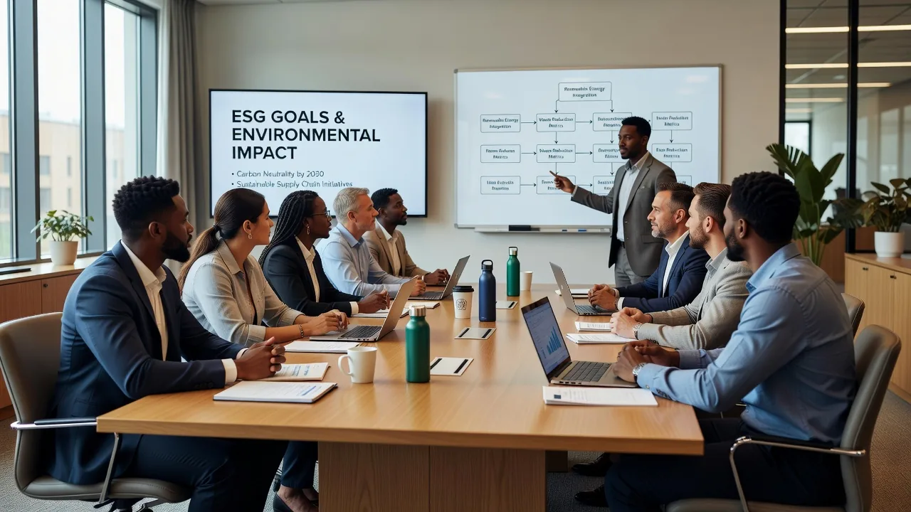 Sustainability workshop in a modern office